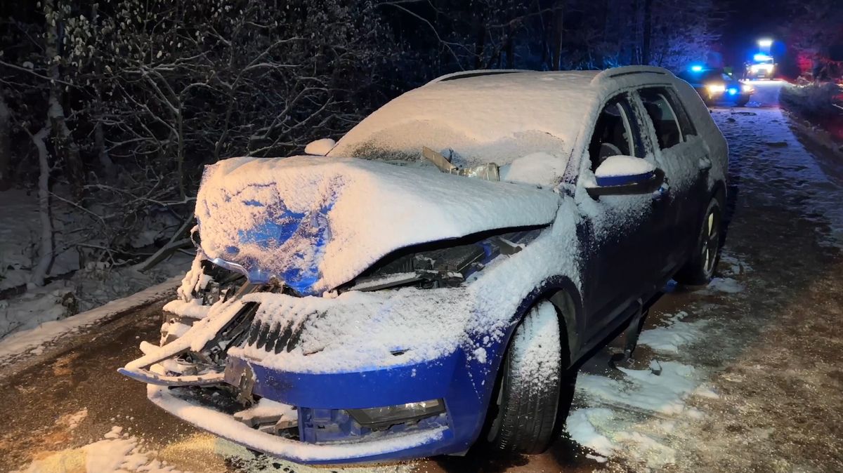 Policejní honička ve sněhové vánici u Říčan skončila střelbou